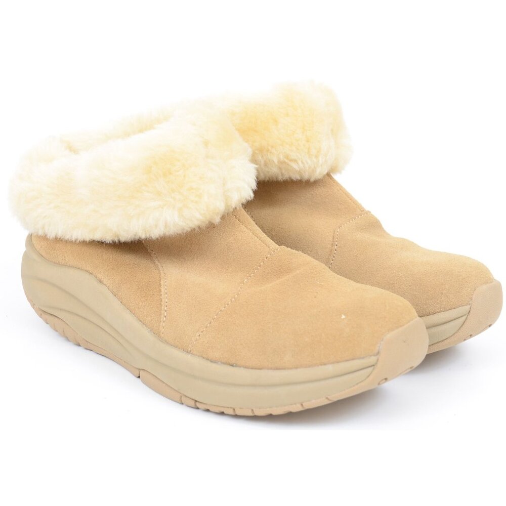 TheraShoe Eartha Leather Fleece Insulated Warm Winter Womens Ankle Boots US 6M